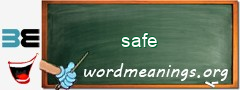 WordMeaning blackboard for safe